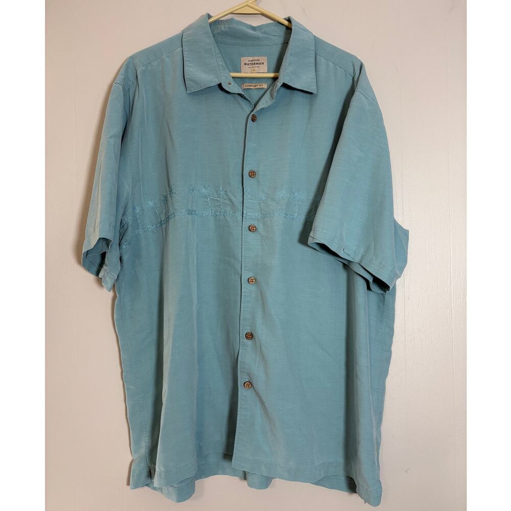 Quiksilver Mens Waterman Collection XXL Comfort Fit Button Short Sleeve Shirt
